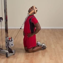 Body Solid Body-Solid Leather Head Harness -Fitness Equipment Store Body SolidLeatherHeadHarnessExercise2