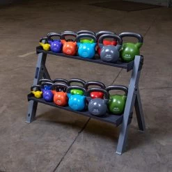 Body Solid Dumbbell/Kettlebell Rack -Fitness Equipment Store GDKR100 B DSF0393 1500px