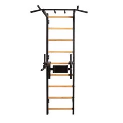 BenchK 722 Black Stall Bar For Home With Pull-up Bar And Dip Station -Fitness Equipment Store Multifunctional wall bar BenchK 1