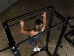Body Solid Pro Club Line Half Cage SPR500 Dual Chin Bar -Fitness Equipment Store SPR500BACK connected to SPR500 with SPRACB 0263 1500px