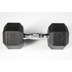 York Barbell 5-50lb Premium PVC Hex Dumbbell Set - Chrome Ergo Handle -Fitness Equipment Store YorkBarbell5 50lbPremiumPVCHexDumbbellSet30lbs