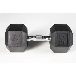 York Barbell 5-50lb Premium PVC Hex Dumbbell Set - Chrome Ergo Handle -Fitness Equipment Store YorkBarbell5 50lbPremiumPVCHexDumbbellSet50lbs