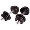York Barbell Black Cast Iron Adjustable S/L Dumbbell Set