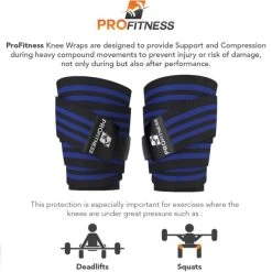 ProFitness Knee Wraps -Fitness Equipment Store a424ed4bd3a7d6aea720b86d4a360f75 5d0a75264ddee 600x600 1