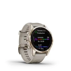 Garmin Fenix 7S Sapphire Solar Multisport GPS Smartwatch -Fitness Equipment Store fenix 7s sapphire solar cream gold titanium with light sand band 3