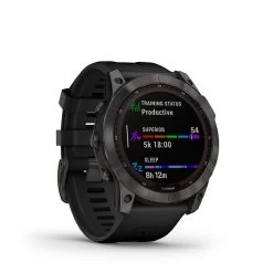 Garmin Fenix 7X Sapphire Solar Multisport GPS Smartwatch -Fitness Equipment Store fenix 7x sapphire solar carbon gray dlc titanium with black band 3