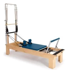Elina Pilates Physio Wood Reformer With Tower -Fitness Equipment Store physio wood reformer with tower blue