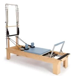 Elina Pilates Physio Wood Reformer With Tower -Fitness Equipment Store physio wood reformer with tower ocean blue