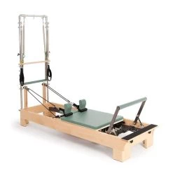 Elina Pilates Wood Reformer With Tower -Fitness Equipment Store wood reformer with tower green