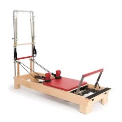 Elina Pilates Wood Reformer With Tower -Fitness Equipment Store wood reformer with tower red